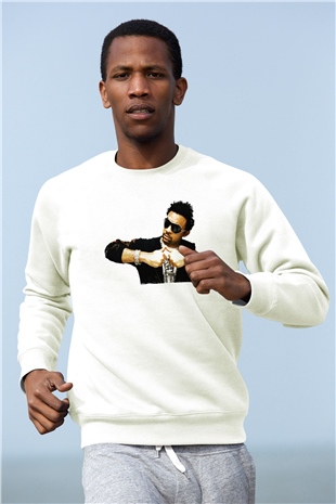 Shaggy Beyaz Unisex Sweatshirt