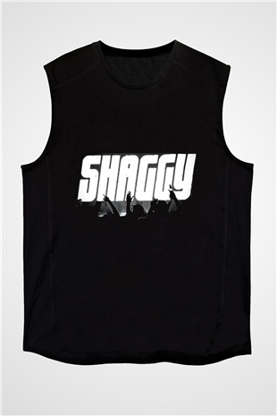 Shaggy Siyah Unisex Kolsuz Tişört