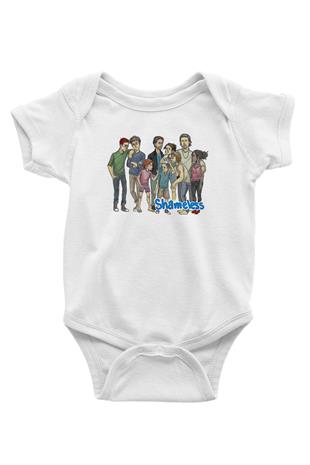 Shameless Baskılı Beyaz Unisex Bebek Body - Zıbın