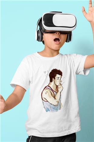 Shameless Baskılı Beyaz Unisex Beyaz Çocuk Tişört - Tshirt