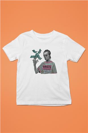 Shameless Baskılı Beyaz Unisex Beyaz Çocuk Tişört - Tshirt