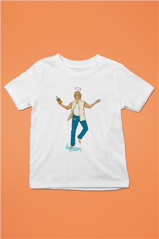 Shameless Baskılı Beyaz Unisex Beyaz Çocuk Tişört - Tshirt