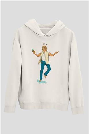 Shameless Baskılı Beyaz Unisex Hoodie
