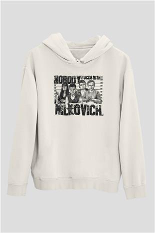 Shameless Baskılı Beyaz Unisex Hoodie