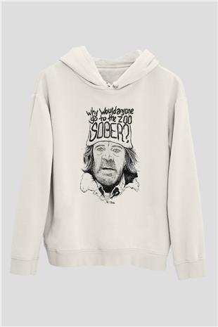 Shameless Baskılı Beyaz Unisex Hoodie