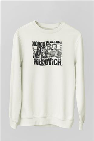Shameless Baskılı Beyaz Unisex Sweatshirt