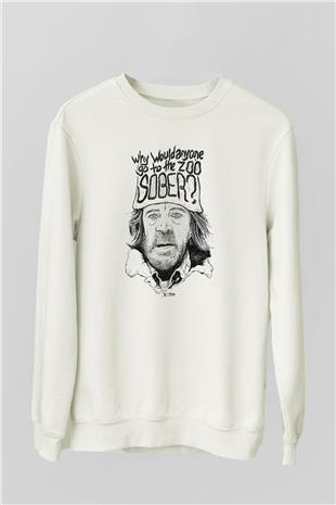 Shameless Baskılı Beyaz Unisex Sweatshirt