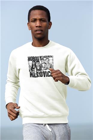 Shameless Baskılı Beyaz Unisex Sweatshirt