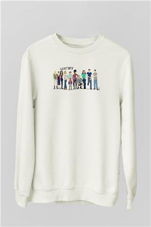 Shameless Baskılı Beyaz Unisex Sweatshirt