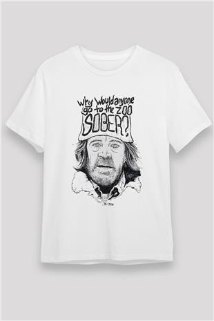 Shameless Unisex Baskılı Beyaz Tişört - Tshirt