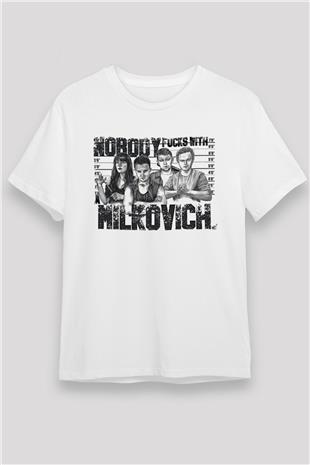 Shameless Unisex Baskılı Beyaz Tişört - Tshirt