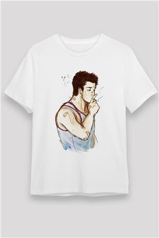 Shameless Unisex Baskılı Beyaz Tişört - Tshirt