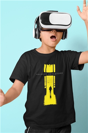 Shamrain Baskılı Unisex Siyah Çocuk Tişört - Tshirt