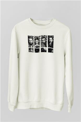 Shamrain Baskılı Unisex Siyah Sweatshirt