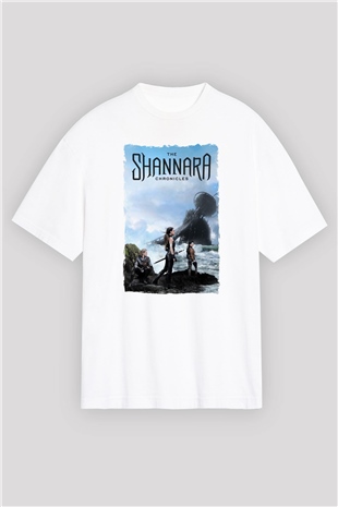 Shannara Chronicles Beyaz Oversize Tişört Oversize T-shirt