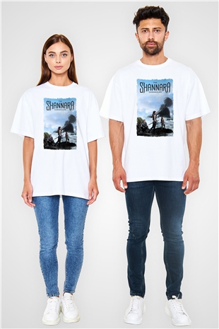 Shannara Chronicles Beyaz Oversize Tişört Oversize T-shirt
