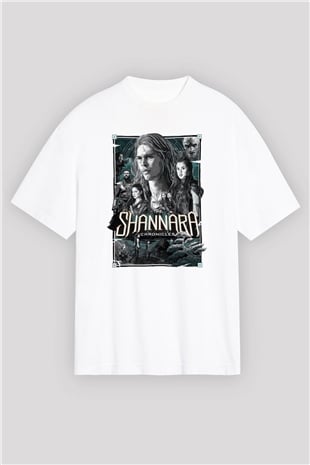 Shannara Chronicles Beyaz Oversize Tişört Oversize T-shirt