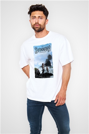 Shannara Chronicles Beyaz Oversize Tişört Oversize T-shirt