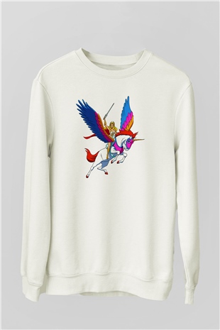 She-Ra Beyaz Unisex Sweatshirt