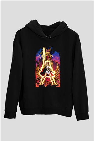 She-Ra Siyah Unisex Kapüşonlu Sweatshirt