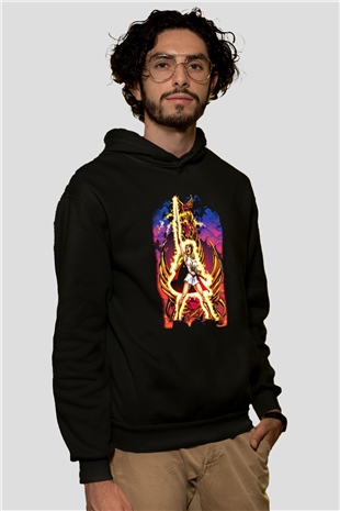 She-Ra Siyah Unisex Kapüşonlu Sweatshirt