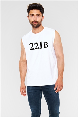Sherlock Beyaz Unisex Kolsuz Tişört