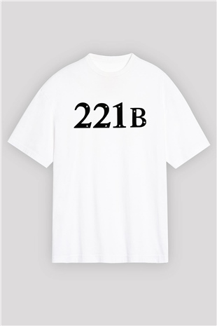 Sherlock Beyaz Unisex Oversize Tişört T-Shirt
