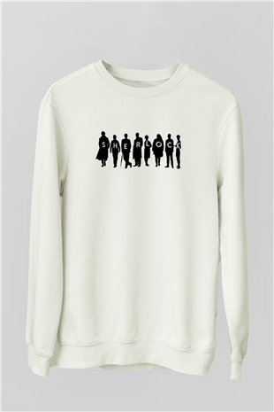Sherlock Beyaz Unisex Sweatshirt