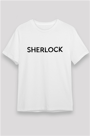 Sherlock Beyaz Unisex Tişört T-Shirt