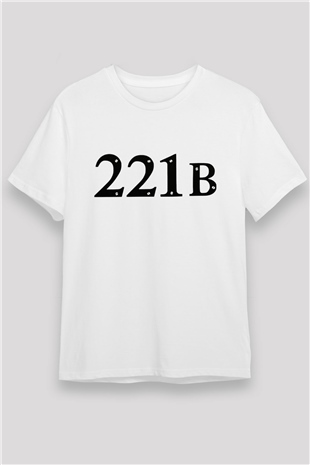 Sherlock Beyaz Unisex Tişört T-Shirt