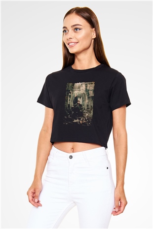 Sherlock Siyah  Crop Top Tişört