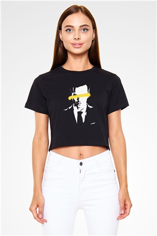 Sherlock Siyah Crop Top Tişört