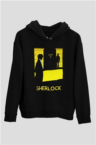 Sherlock Siyah Unisex Hoodie