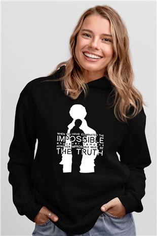 Sherlock Siyah Unisex Hoodie