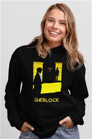 Sherlock Siyah Unisex Hoodie