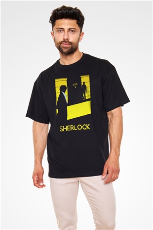 Sherlock Siyah Unisex Oversize Tişört T-Shirt
