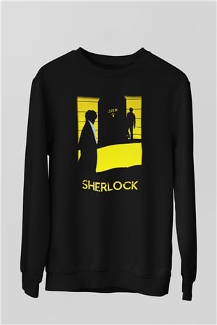 Sherlock Siyah Unisex Sweatshirt