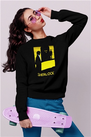 Sherlock Siyah Unisex Sweatshirt