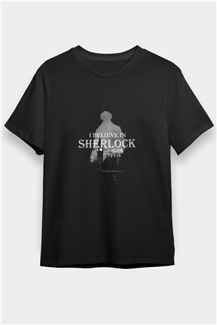 Sherlock Siyah Unisex Tişört T-Shirt