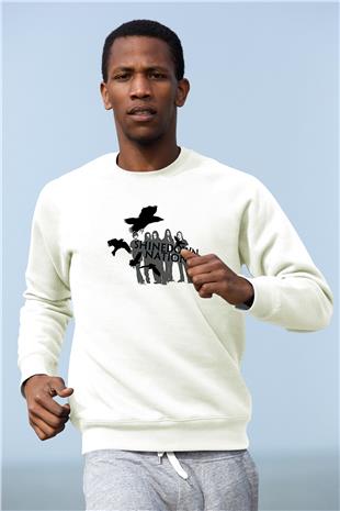 Shinedown Baskılı Beyaz Unisex Sweatshirt