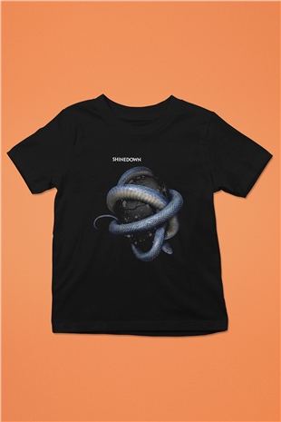Shinedown Baskılı Unisex Siyah Çocuk Tişört - Tshirt