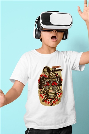 Shining Baskılı Beyaz Unisex Çocuk Tişört