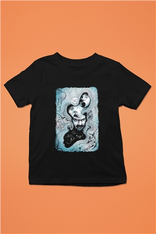 Shining Baskılı Siyah Unisex Çocuk Tişört