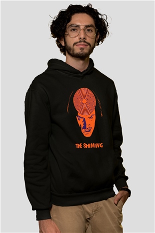 Shining Siyah Unisex Kapüşonlu Sweatshirt