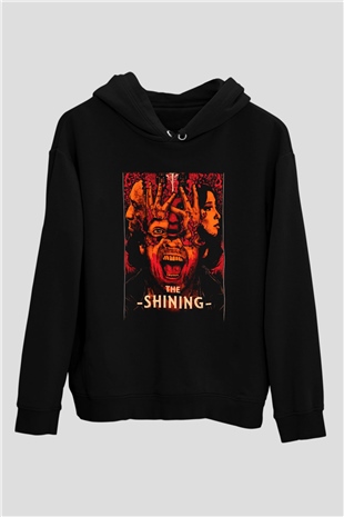 Shining Siyah Unisex Kapüşonlu Sweatshirt