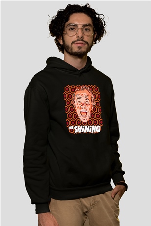 Shining Siyah Unisex Kapüşonlu Sweatshirt
