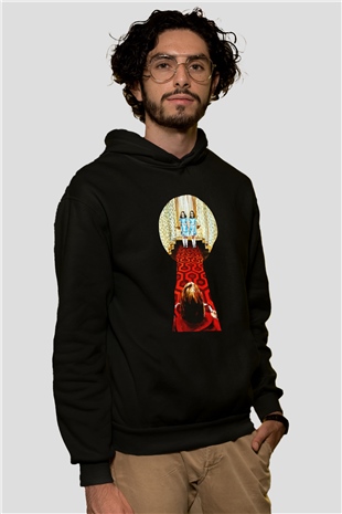 Shining Siyah Unisex Kapüşonlu Sweatshirt