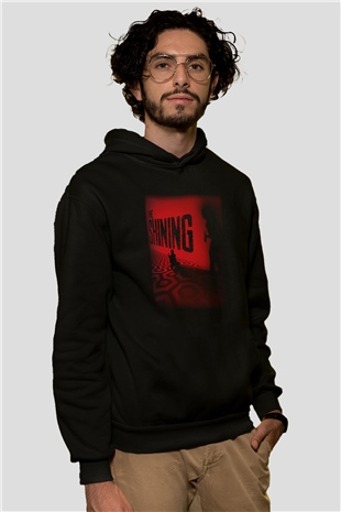 Shining Siyah Unisex Kapüşonlu Sweatshirt
