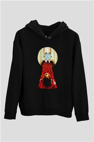 Shining Siyah Unisex Kapüşonlu Sweatshirt