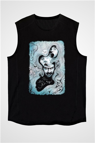 Shining Siyah Unisex Kolsuz Tişört